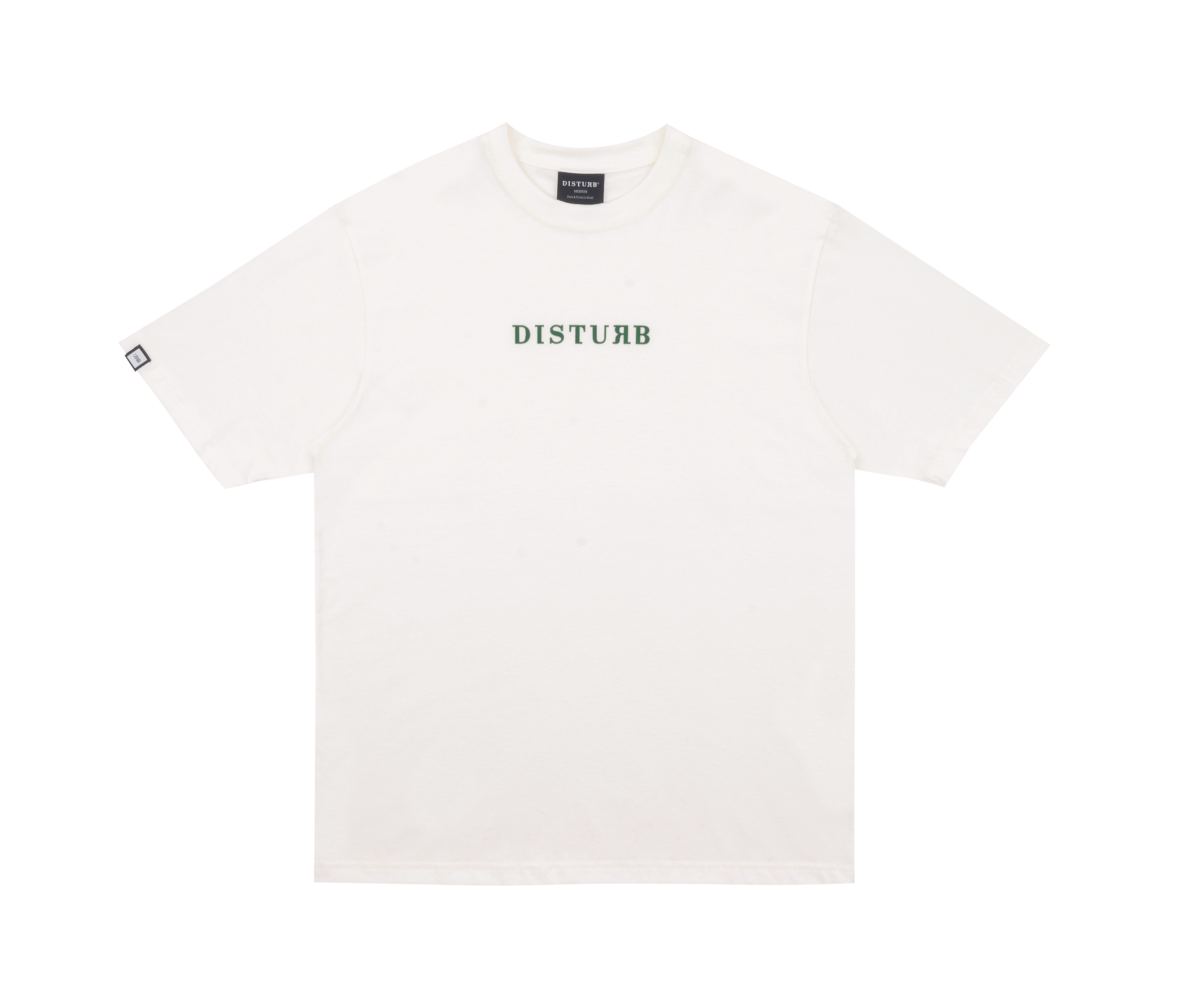 DISTURB - Camiseta Logo In Off-Whihte